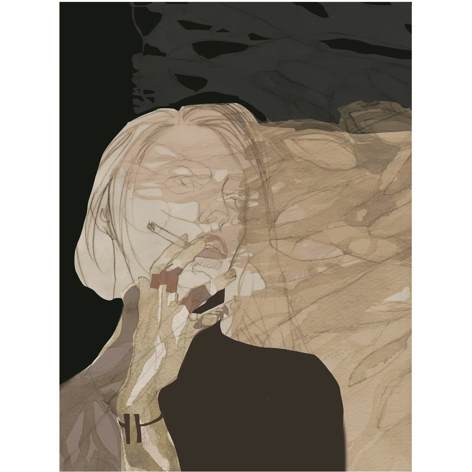 Anna Bülow Smoke Screen Taideprintti Allekirjoitettu 50x70 Cm 2 Anna Bülow Smoke Screen Taideprintti Allekirjoitettu 50x70 Cm - Image 2