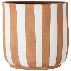 Bloomingville Joni Koristeruukku Terrakotta Ø23 Cm, Valkoinen / Ruskea