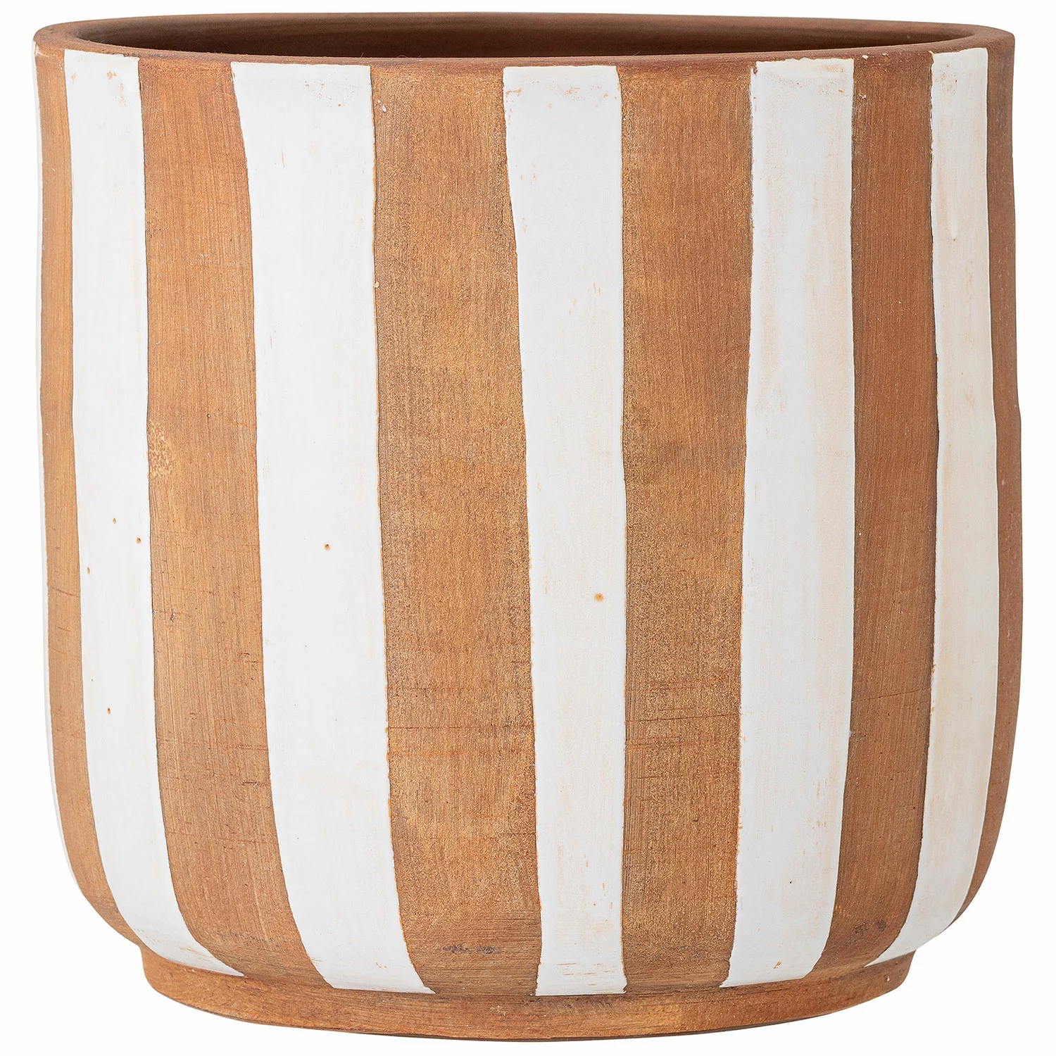 Bloomingville Joni Koristeruukku Terrakotta Ø23 Cm, Valkoinen / Ruskea 1 Bloomingville Joni Koristeruukku Terrakotta Ø23 Cm, Valkoinen / Ruskea