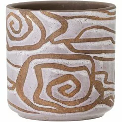 Bloomingville Lija Deco Ruukku Terracotta Ø12, Valkoinen