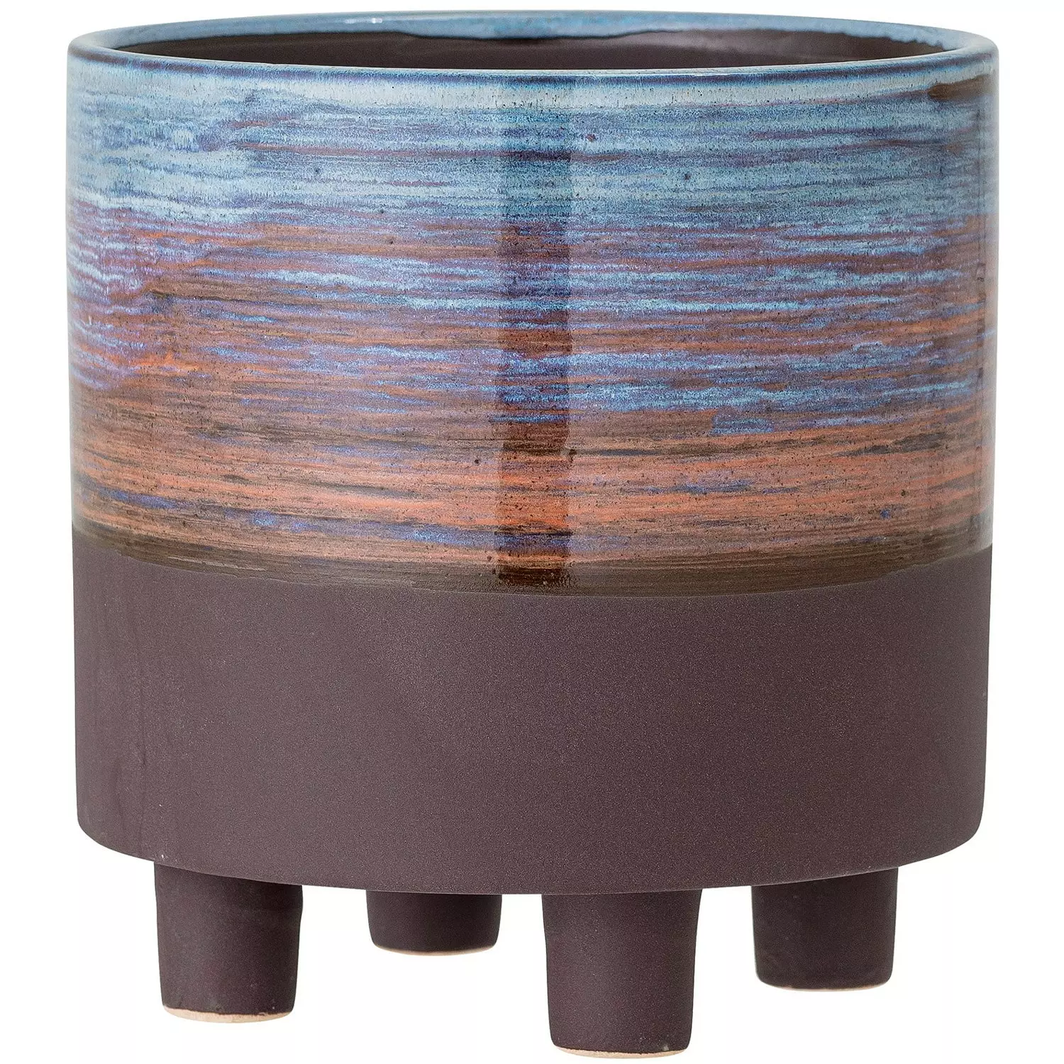 Bloomingville Maes Ruukku Jaloilla Savi Ø15 Cm, Sininen 1 Bloomingville Maes Ruukku Jaloilla Savi Ø15 Cm, Sininen