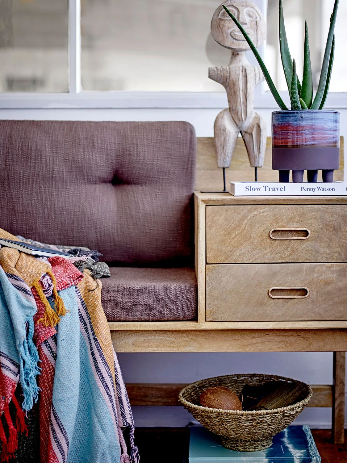 Bloomingville Maes Ruukku Jaloilla Savi Ø15 Cm, Sininen 2 Bloomingville Maes Ruukku Jaloilla Savi Ø15 Cm, Sininen - Image 2