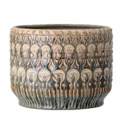 Bloomingville Stoneware Pot H15, Multi