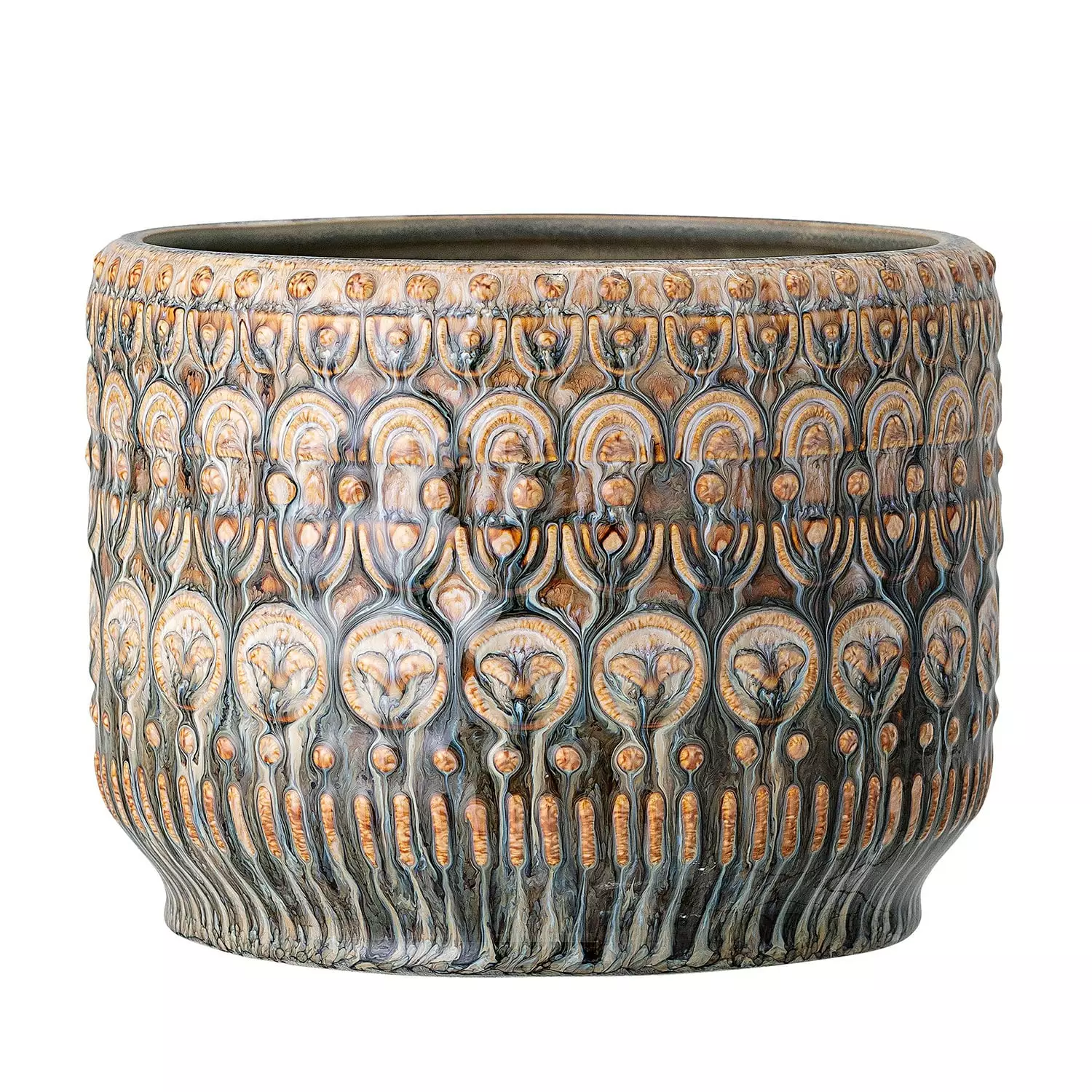 Bloomingville Stoneware Pot H15, Multi 1 Bloomingville Stoneware Pot H15, Multi