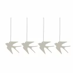 Cooee Design Easter Deco Bird, Cafe Au Lait 4-pack Pääsiäiskoriste Ruostumaton Teräs 4-pakkaus Hiekanvärinen