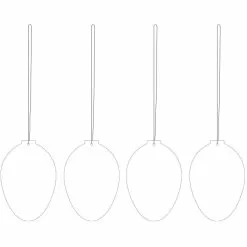 Cooee Design Egg Pääsiäiskoriste Ruostumaton Teräs 4-pakkaus, Valkoinen