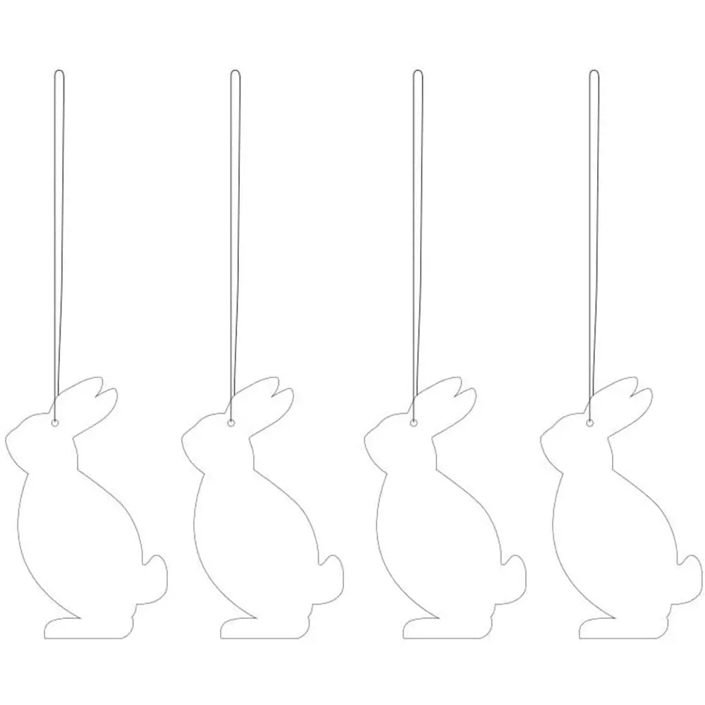 Cooee Design Hare Pääsiäiskoriste Ruostumaton Teräs 4-pakkaus, Valkoinen 1 Cooee Design Hare Pääsiäiskoriste Ruostumaton Teräs 4-pakkaus, Valkoinen