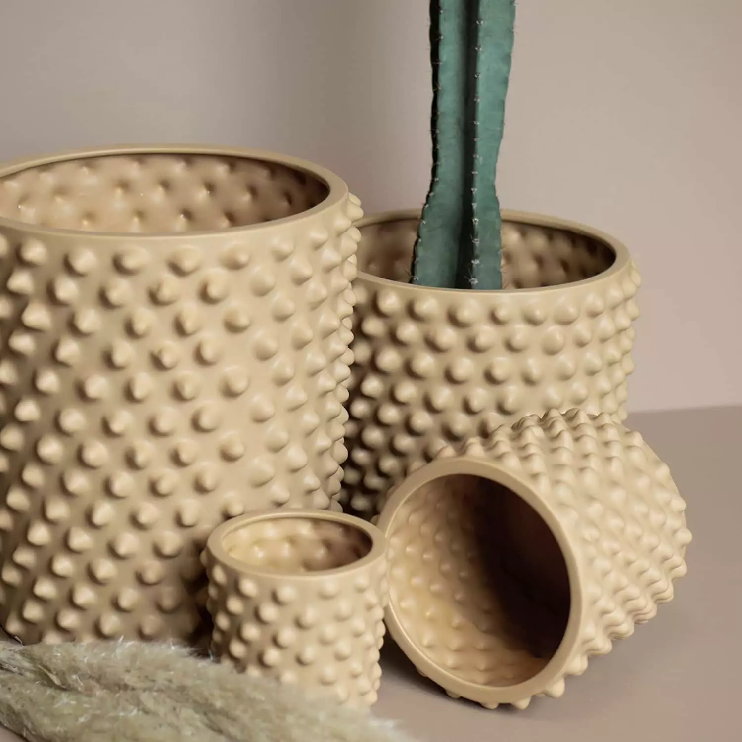 DBKD Cloudy Flower Pot Ø15 Cm, Ochre 2 DBKD Cloudy Flower Pot Ø15 Cm, Ochre - Image 2