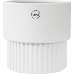 DBKD Front Flower Pot Round, Hvid