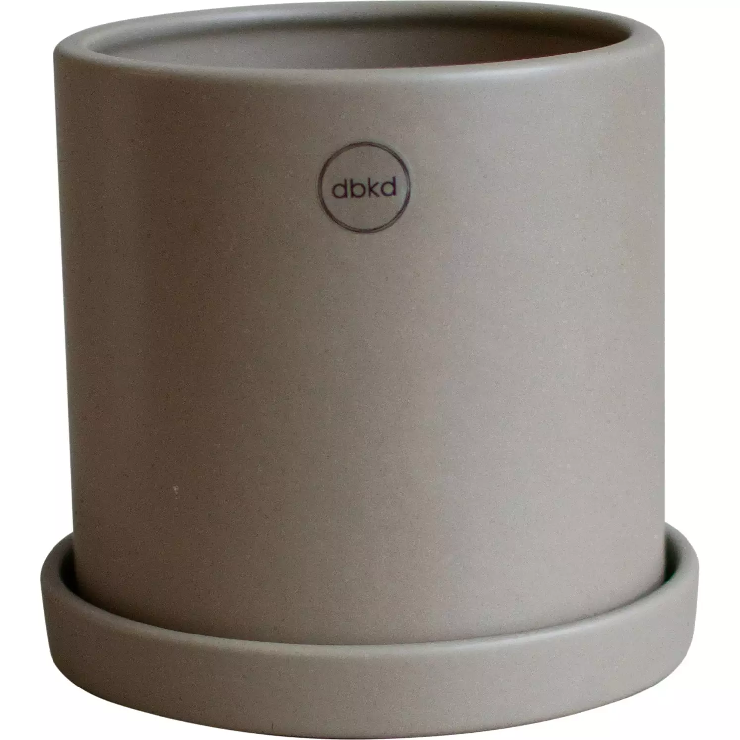 DBKD Grow Ruukku Pikkulautasella Ø13 Cm, Dust 1 DBKD Grow Ruukku Pikkulautasella Ø13 Cm, Dust