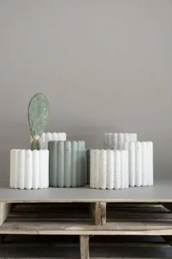 DBKD Mist Flower Pot Medium, White Dot -Julisteet Sales Store dbkd mist pot medium 1