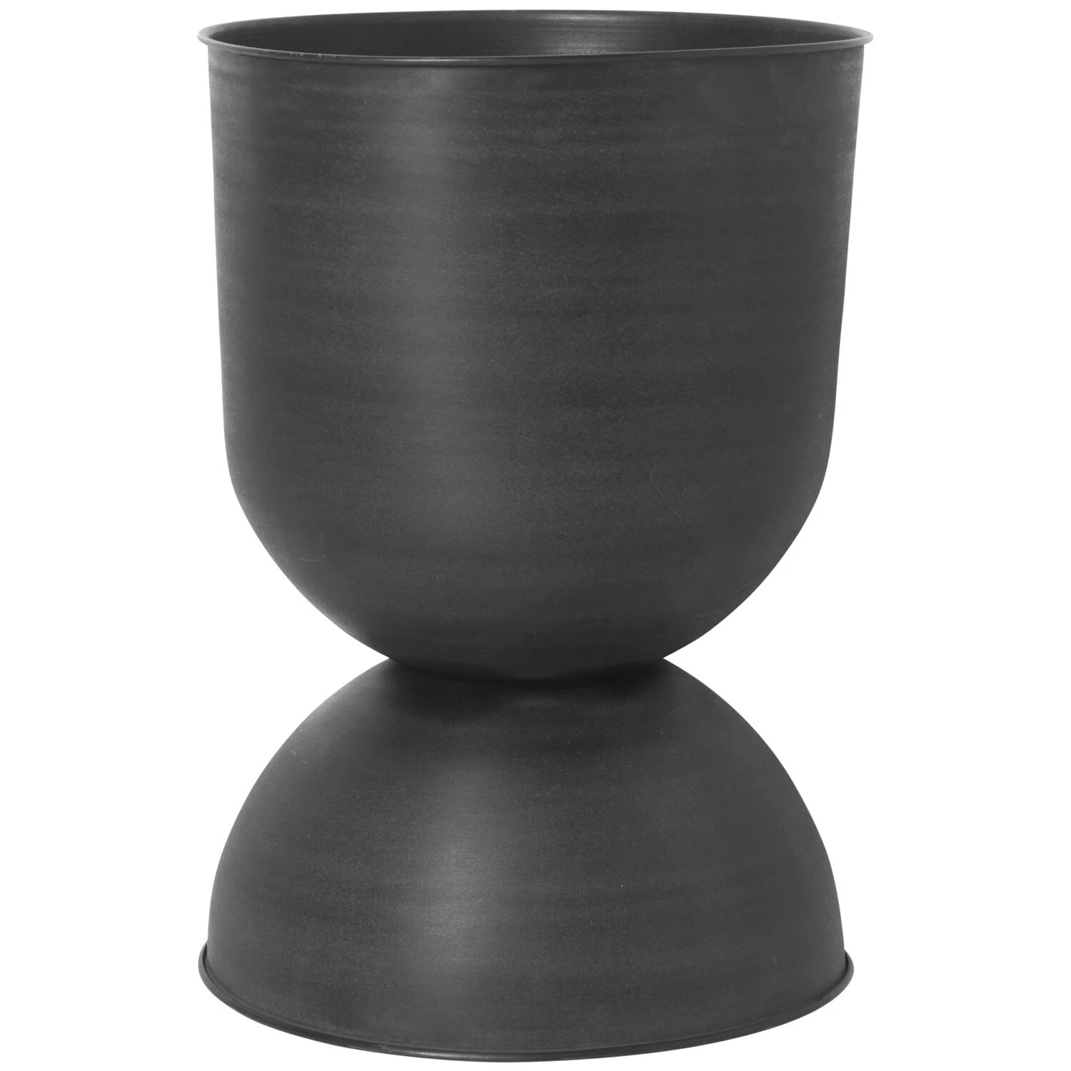 Ferm LIVING Hourglass Pot Large, Black/Dark Grey 1 Ferm LIVING Hourglass Pot Large, Black/Dark Grey