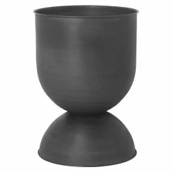 Ferm LIVING Hourglass Pot Medium, Black/Dark Grey