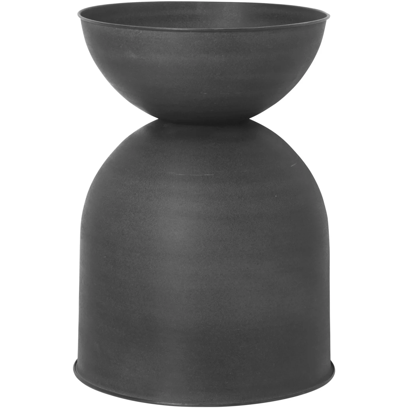 Ferm LIVING Hourglass Pot Medium, Black/Dark Grey 2 Ferm LIVING Hourglass Pot Medium, Black/Dark Grey - Image 2