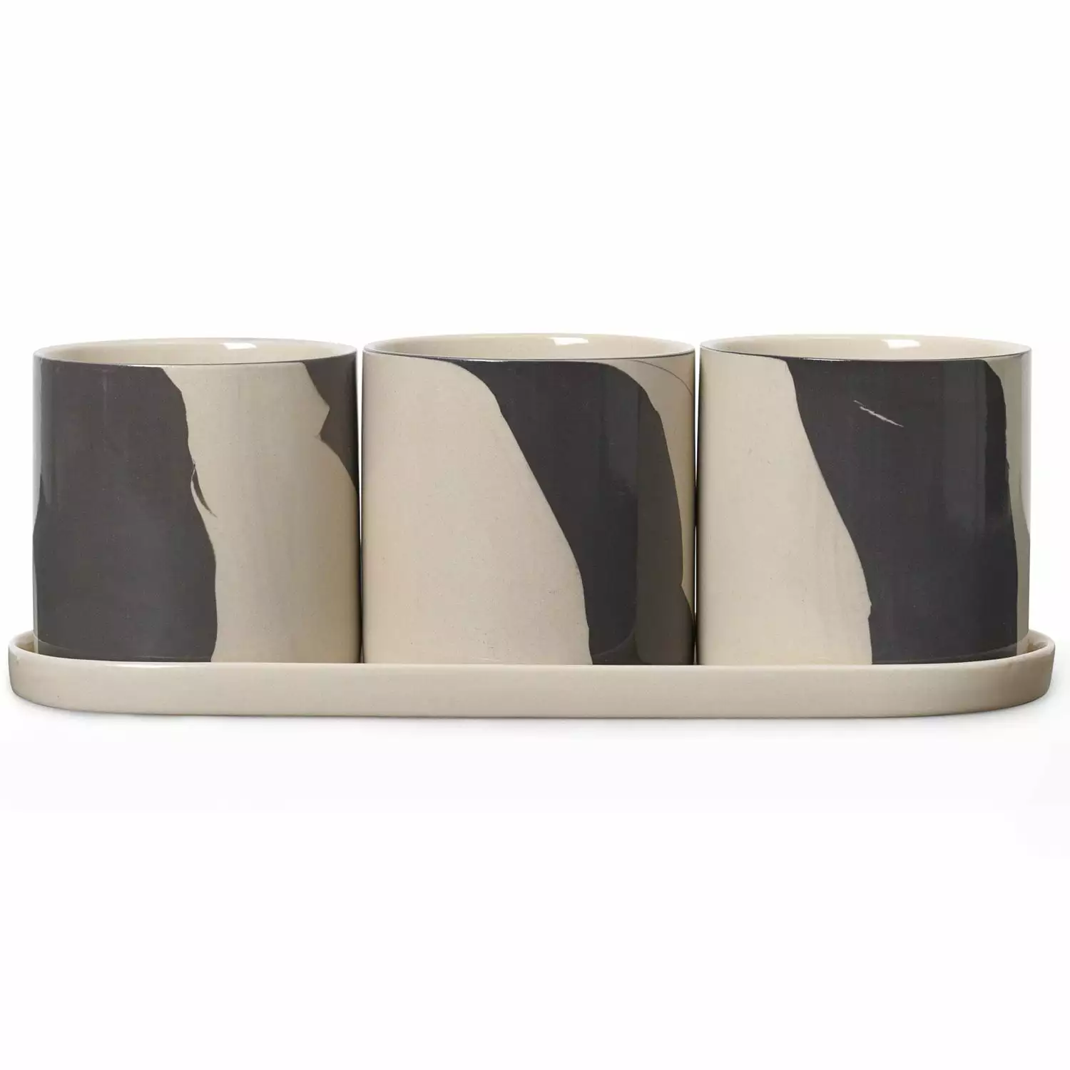 Ferm LIVING Inlay Yrttiruukut Tarjoittimella 4 Palaa, Hiekanväriset / Ruskeat 1 Ferm LIVING Inlay Yrttiruukut Tarjoittimella 4 Palaa, Hiekanväriset / Ruskeat