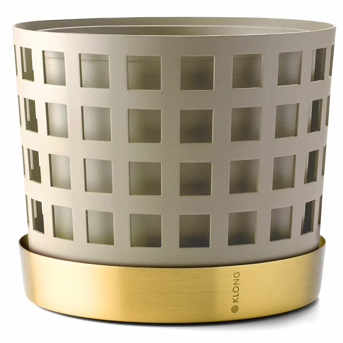 Klong Trio Square Ruukku Beige, 18 Cm / Medium 1 Klong Trio Square Ruukku Beige, 18 Cm / Medium