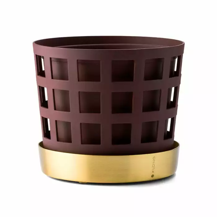 Klong Trio Square Ruukku Tummanpunainen, Ø12 Cm / Small 1 Klong Trio Square Ruukku Tummanpunainen, Ø12 Cm / Small