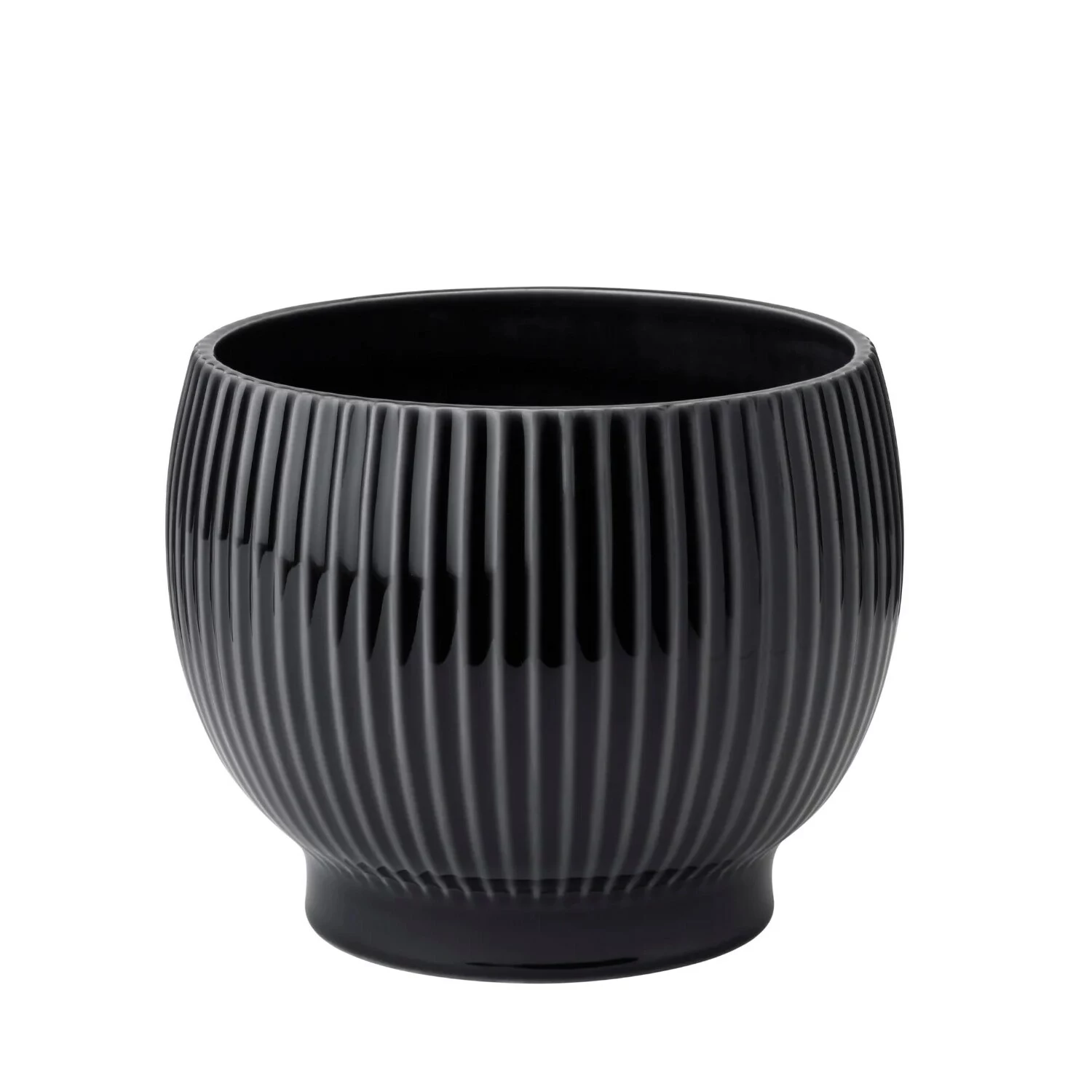 Knabstrup Keramik Ulkoruukku Uurteinen Ø14,5 Cm, Musta 1 Knabstrup Keramik Ulkoruukku Uurteinen Ø14,5 Cm, Musta