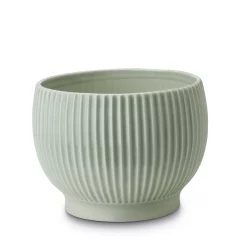 Knabstrup Keramik Ulkoruukku Uurteinen Ø14,5 Cm, Mintunvihreä