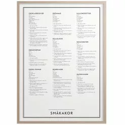 Kunskapstavlan® Småkakor Juliste 30x40 Cm